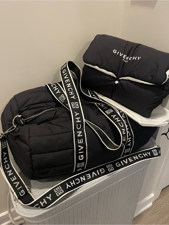 Givenchy Other - Givenchy Black Duffel With Logo Straps / Matching Set